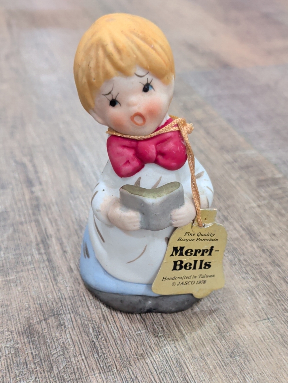 Vintage Merri-Bells Porcelain Singing Caroler Bell